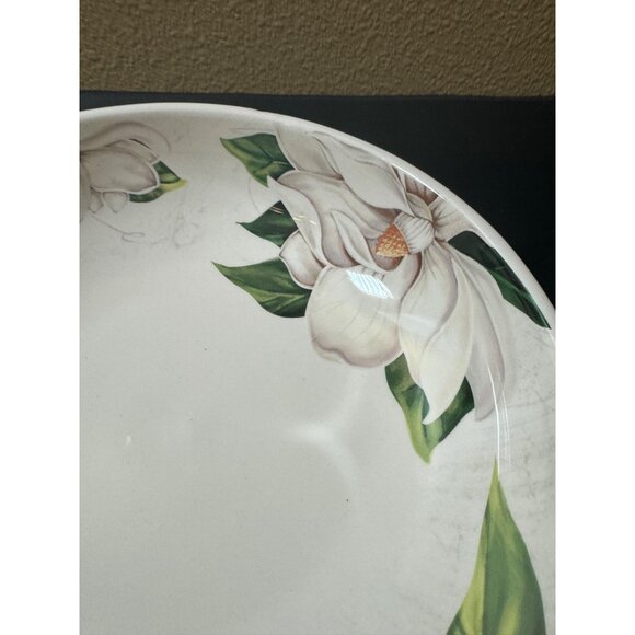 Magnolia Ironstone Bowl 10" Hand-Painted By Pier1 Imports - Picture 2 of 8